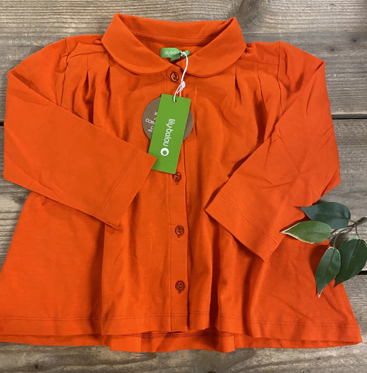 Odette Shirt Tangerine Red Lily Balou