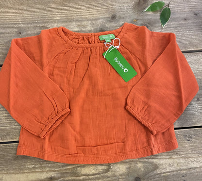 Erin Blouse Red Orange Red Lily Balou