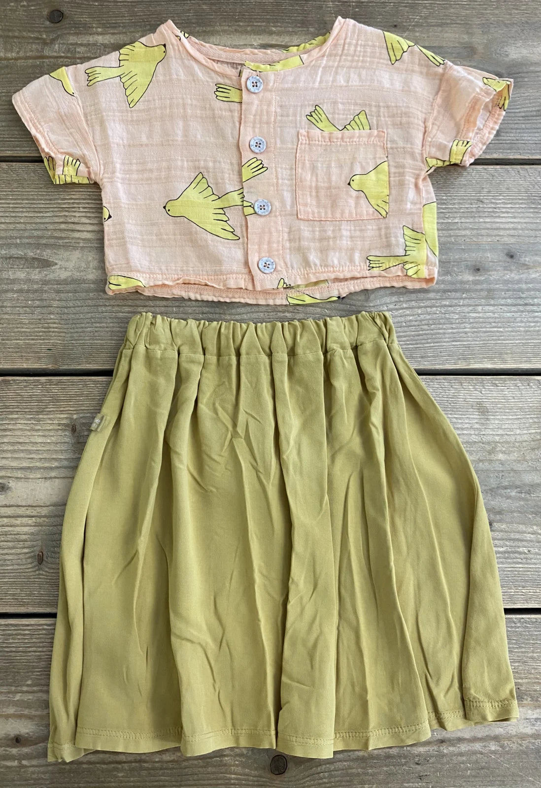 Woven Skirt Sun Yellow Solid Lötiekids
