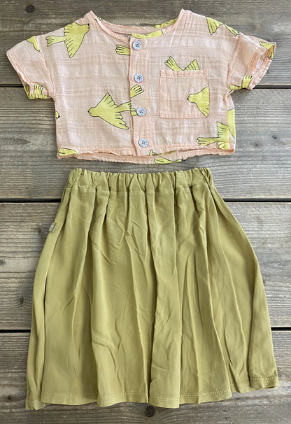 Woven Skirt Sun Yellow Solid Lötiekids