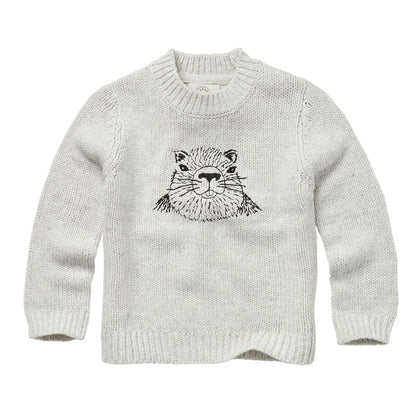 Sweater Embroidery Marmot Ivory Sproet & Sprout