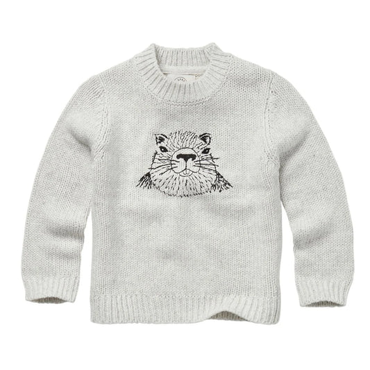 Sweater Embroidery Marmot Ivory Sproet & Sprout