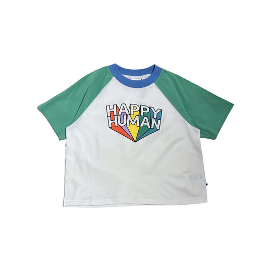 Raglan T-shirt Happy Human Retro Cos I Said So