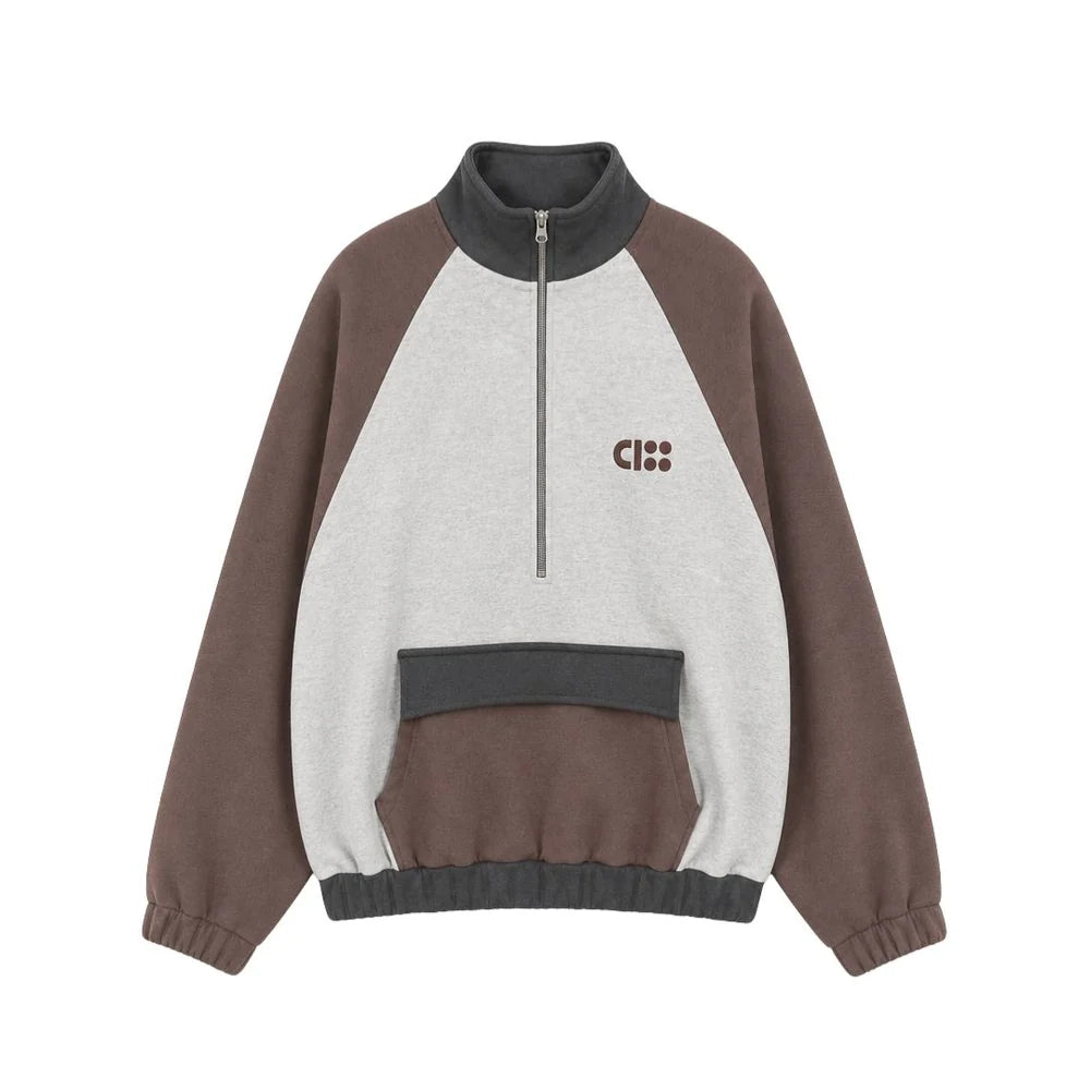 Zip Sweater Colour Block Cos I Said So