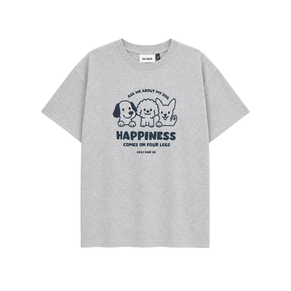 T-Shirt Dogs Grey Melange Cos I Said So