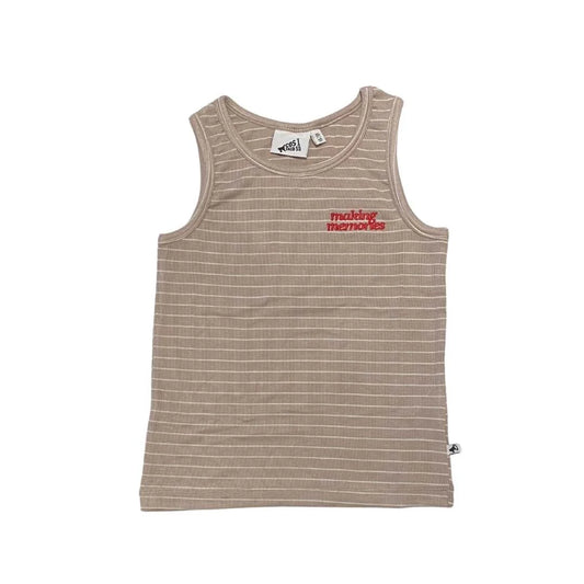 Rib Tank Top Beige Cos I Said So