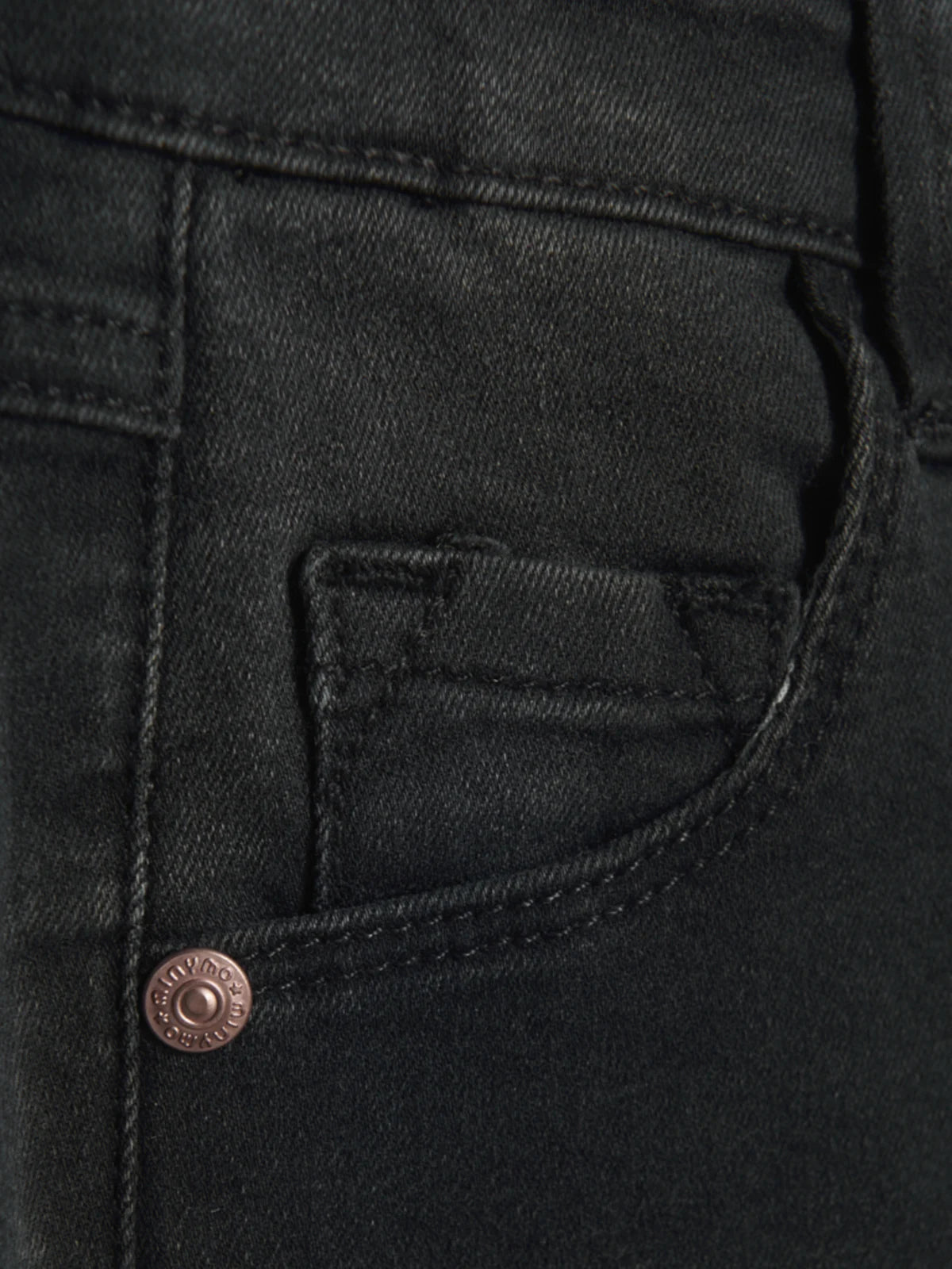 Jeans Girl Stretch Slim Fit Grey Black Minymo