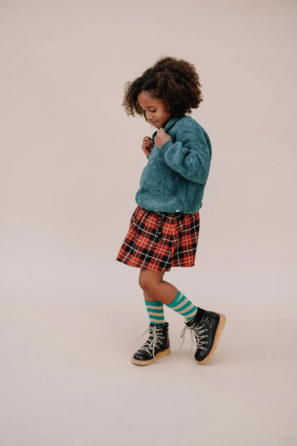 Skirt Flannel Check Barn Red Sproet & Sprout