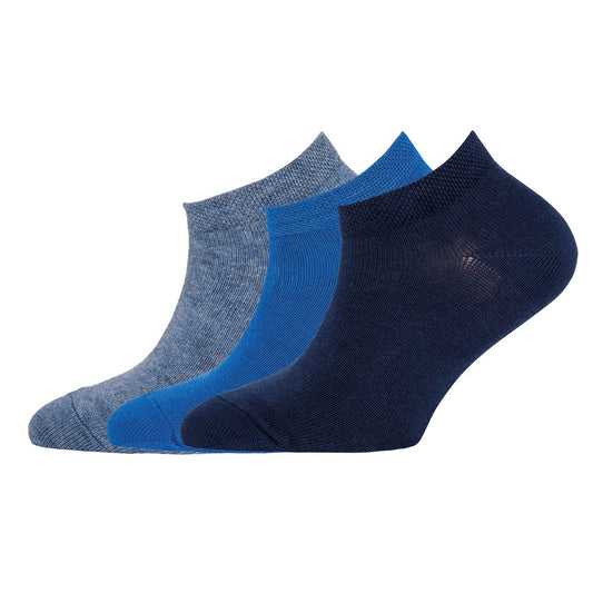 Sneaker 3-Pack Uni Jeans Melange/Aqua/Navy Ewers