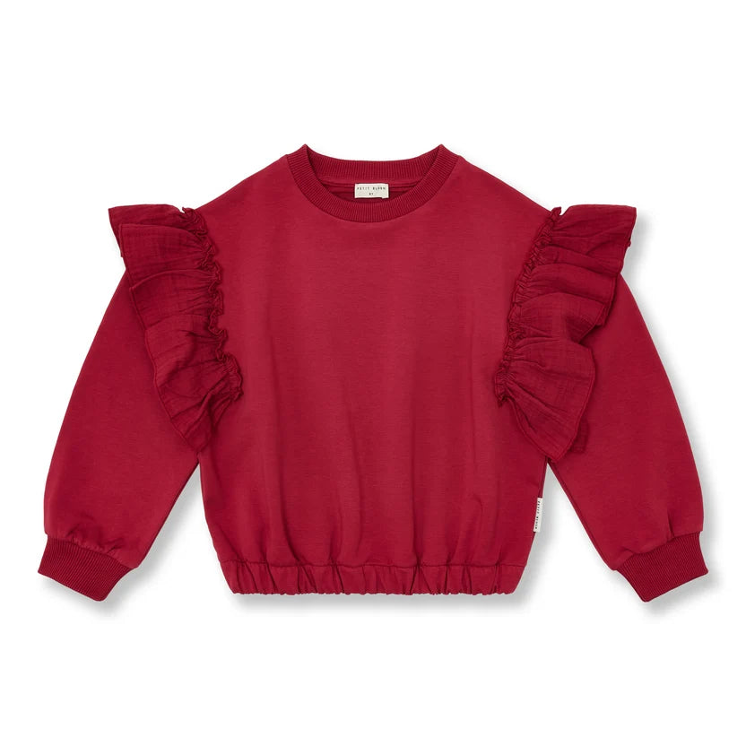 Ruffle Sweater Garnet Petit Blush