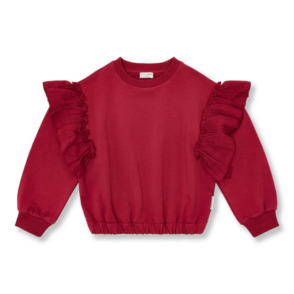 Ruffle Sweater Garnet Petit Blush