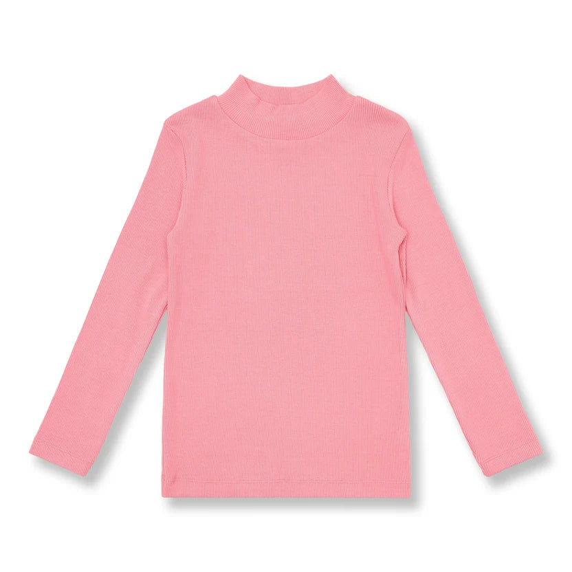 Rib Turtleneck Rose Petit Blush