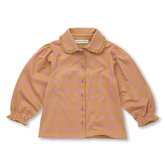 Check Blouse Girls Light Mustard Sproet&Sprout