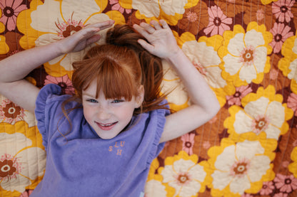 Towel Ruffle Top Chalk Violet Petit Blush