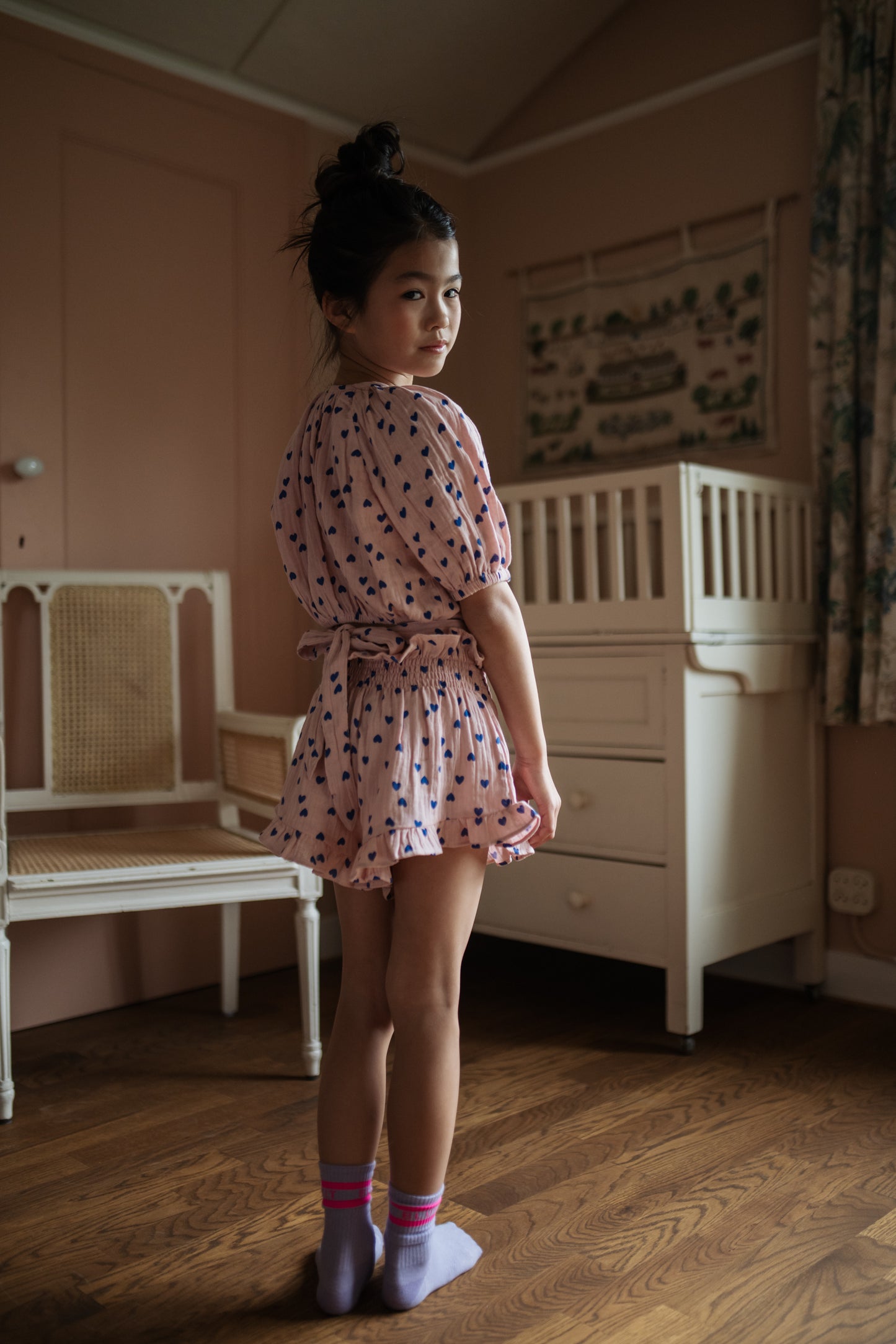Adele Blouse Candy Hearts Petit Blush