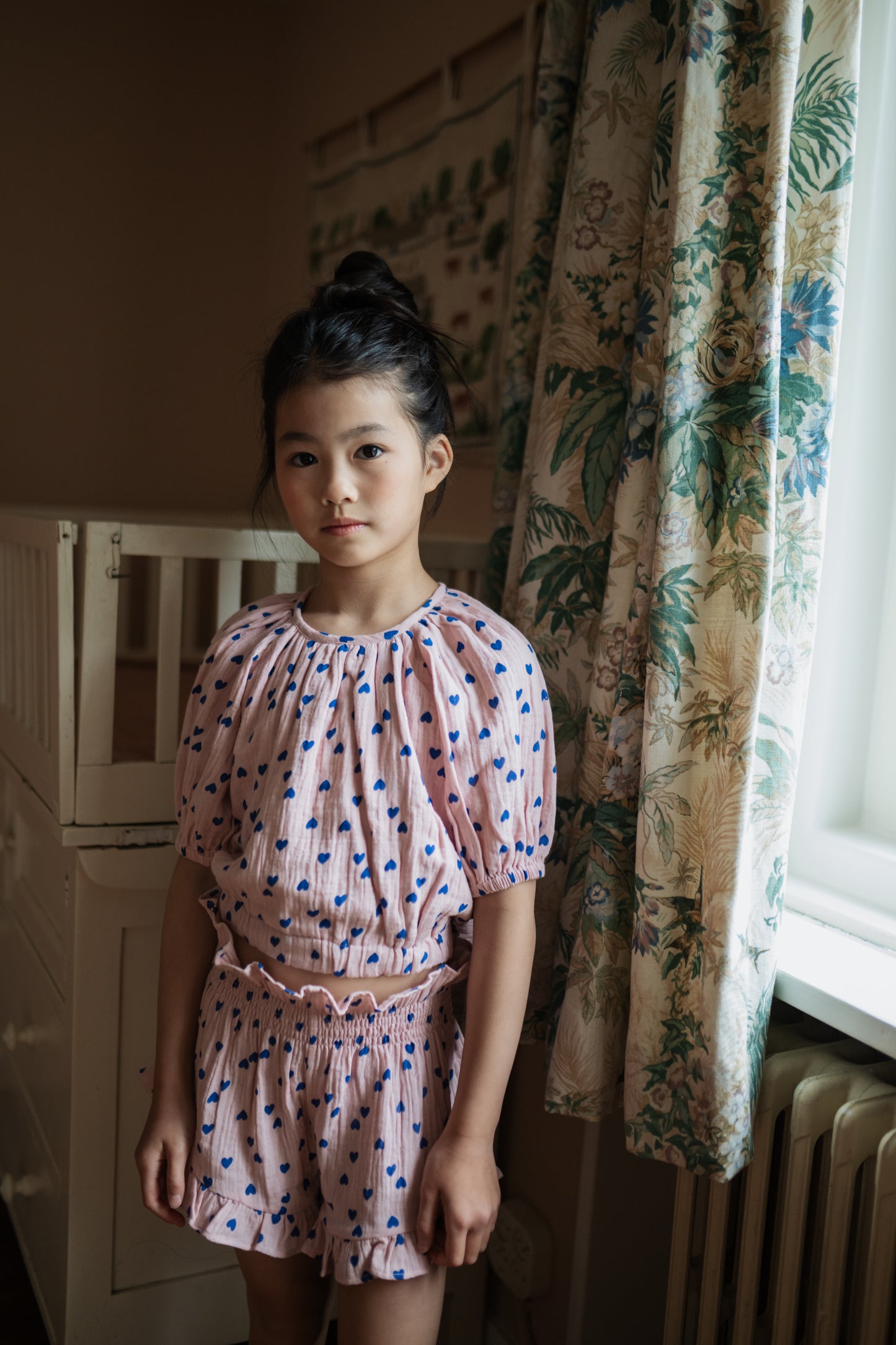 Adele Blouse Candy Hearts Petit Blush