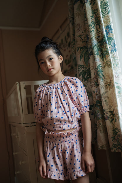 Adele Blouse Candy Hearts Petit Blush