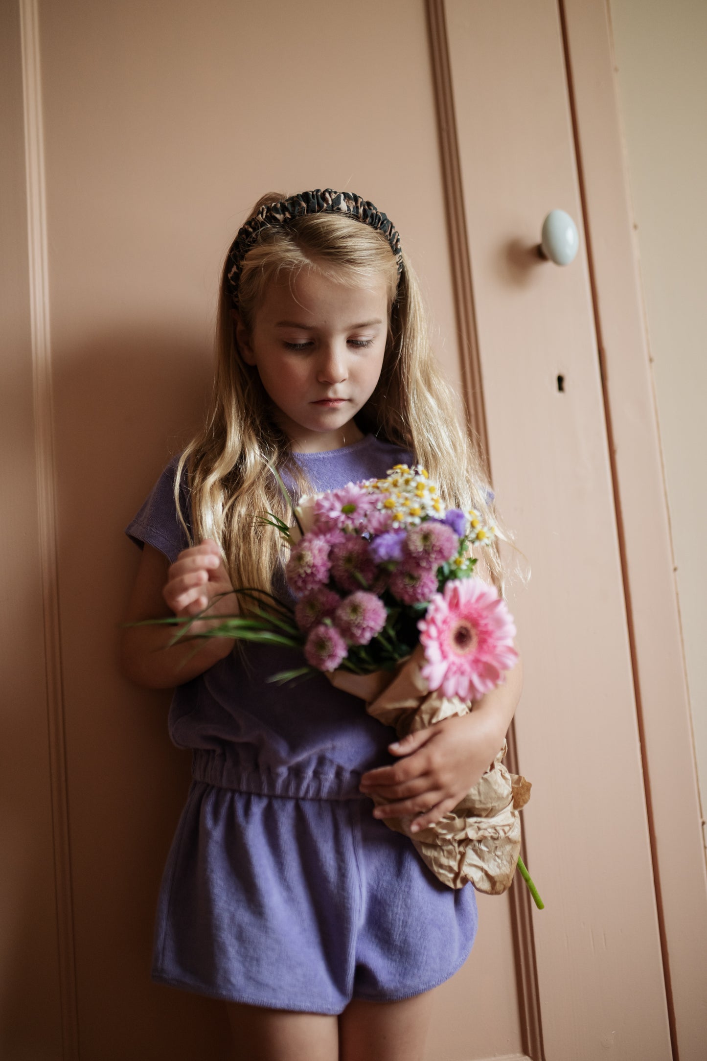 Towel Jumpsuit Chalk Violet Petit Blush