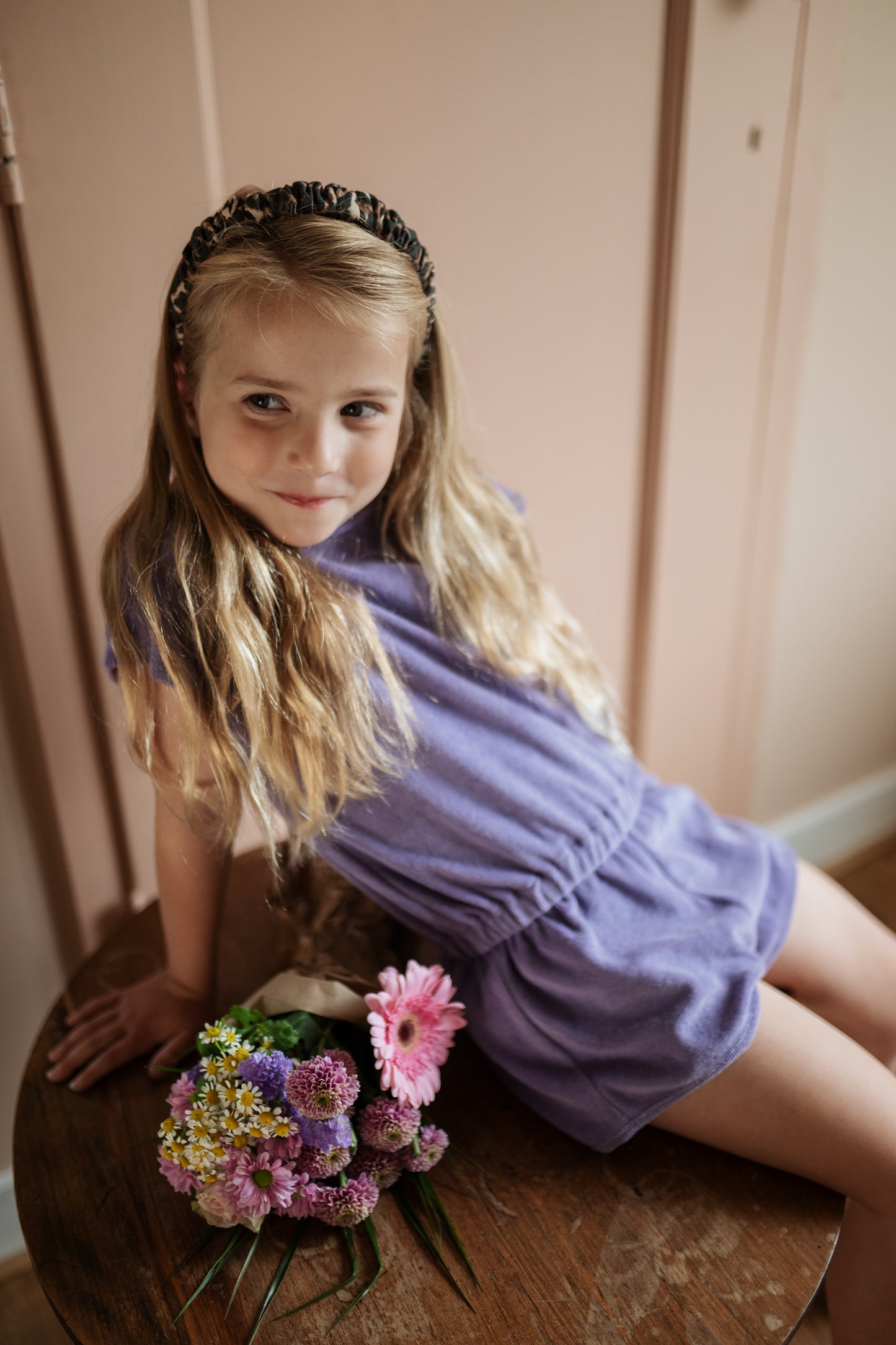 Towel Jumpsuit Chalk Violet Petit Blush