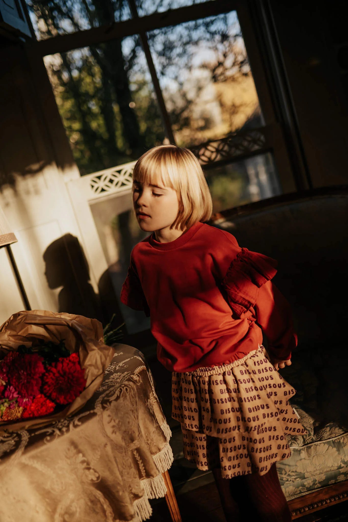 Mini Smock Skirt Bisous Cork/Purple Petit Blush