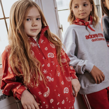 Zip Sweater Paisley Red Cos I Said So