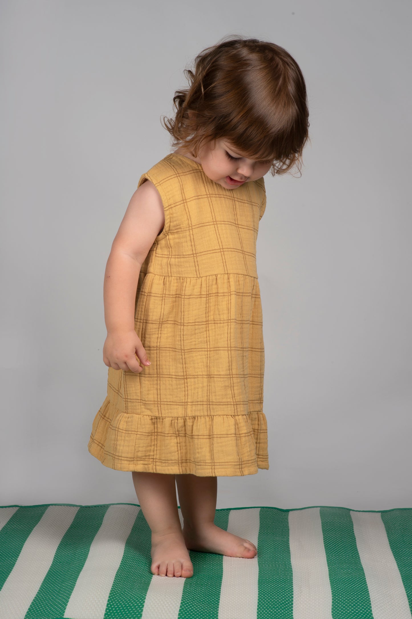 Dress Nina Squares Mustard Babyclic