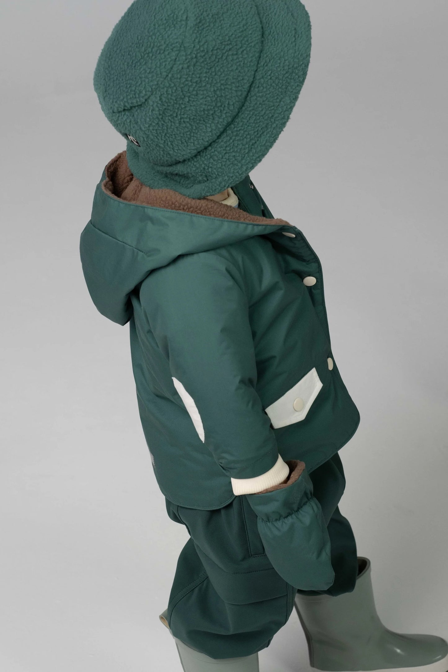Sherpa Fleece Hat Breeze/Dark Green Ducksday
