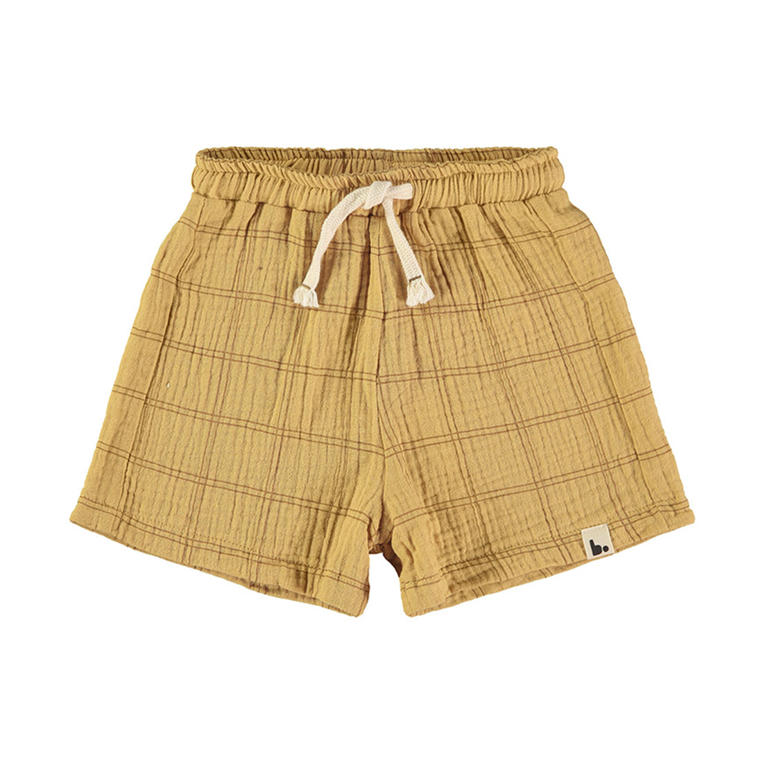 Shorts Squares Mustard Babyclic