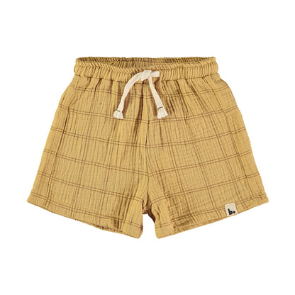 Shorts Squares Mustard Babyclic
