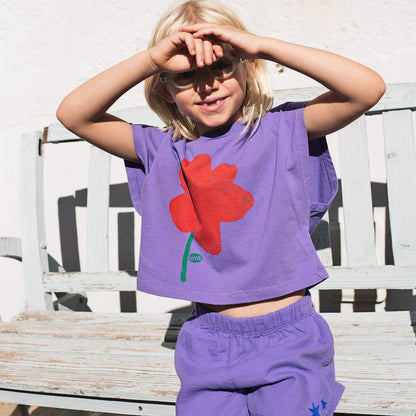 Woven Shorts Stars Embroidery Violet Lötiekids