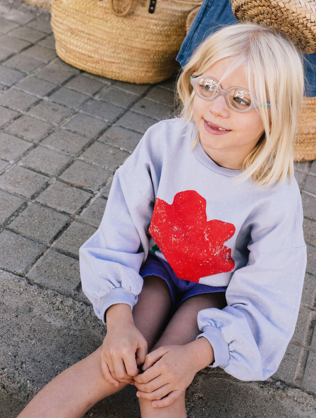 Sweatshirt Big Poppy Lavender Lötiekids