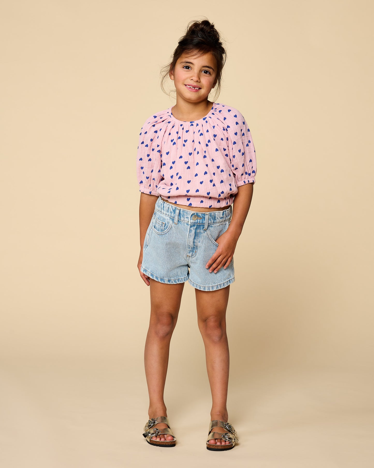Adele Blouse Candy Hearts Petit Blush