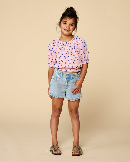 Adele Blouse Candy Hearts Petit Blush