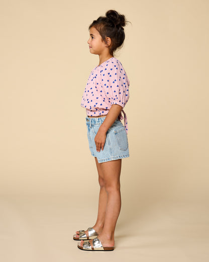 Adele Blouse Candy Hearts Petit Blush