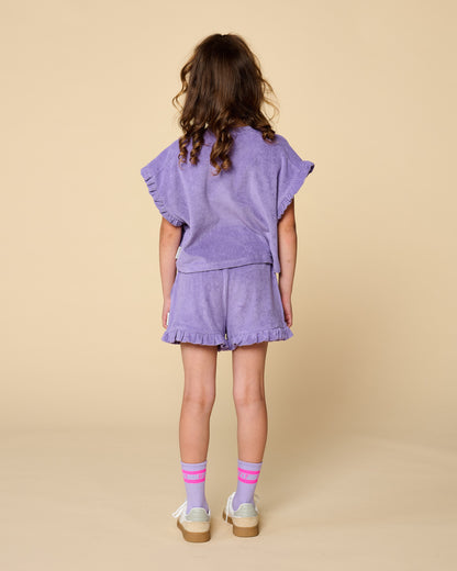 Towel Ruffle Top Chalk Violet Petit Blush