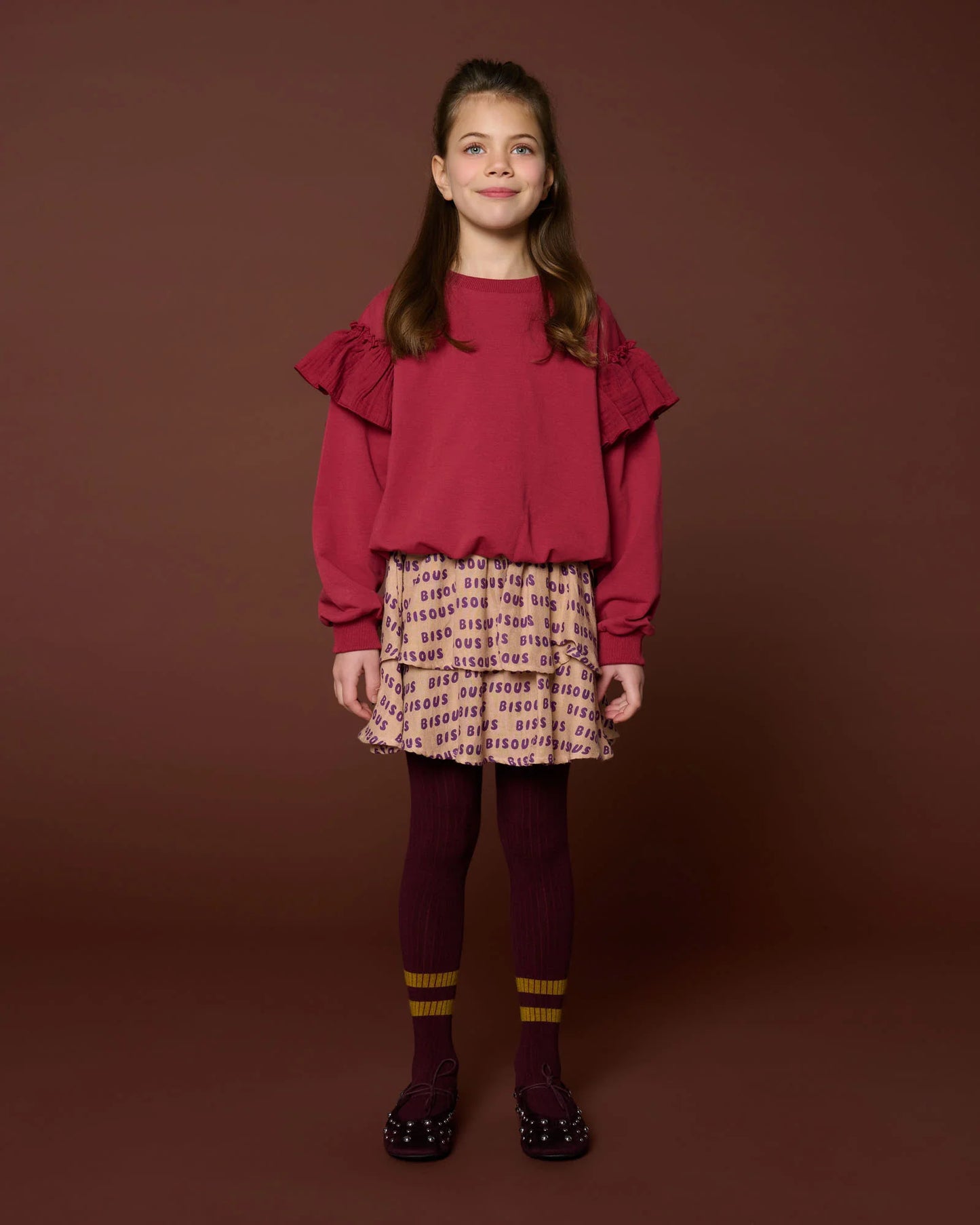 Mini Smock Skirt Bisous Cork/Purple Petit Blush