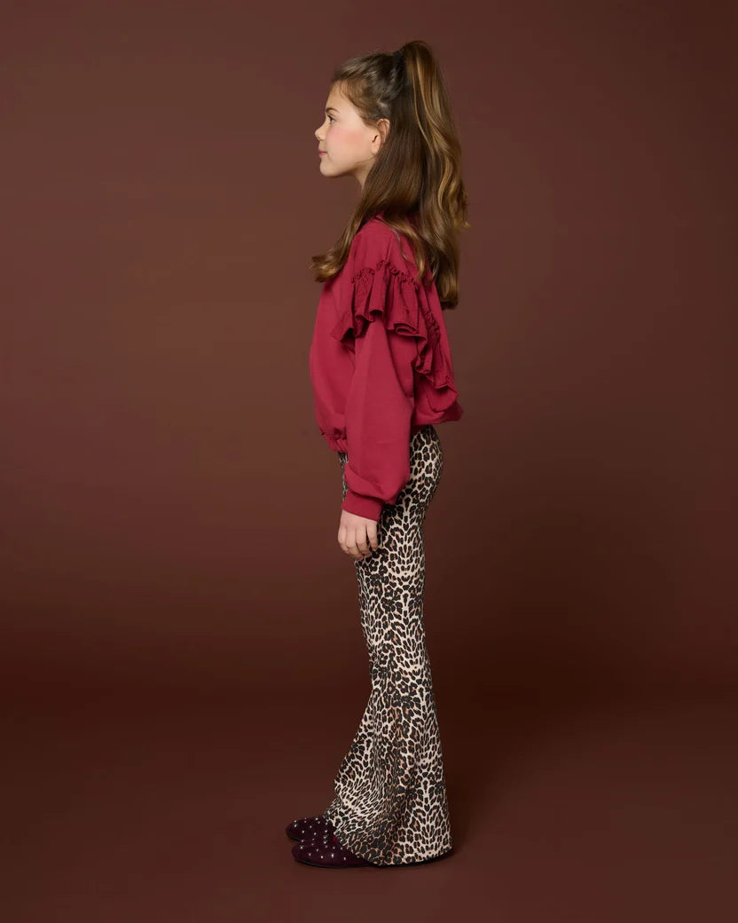 Ruffle Sweater Garnet Petit Blush