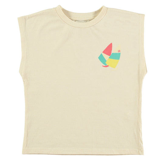 Sleeveless Shirt Off White Windsurf Lötiekids
