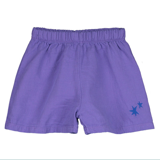 Woven Shorts Stars Embroidery Violet Lötiekids