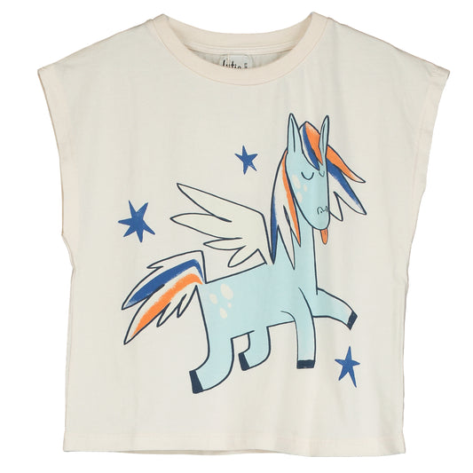 Sleeveless T-Shirt Pegasus Stars Off-White Lötiekids
