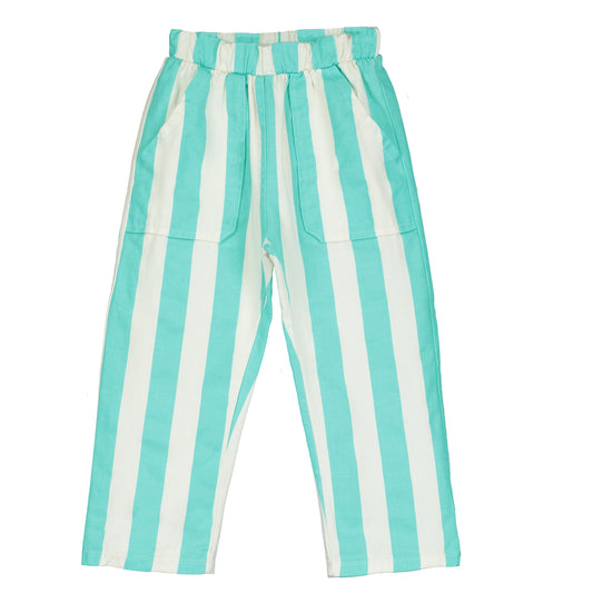 Casual Twill Trousers Mini Stripes Off White Lötiekids