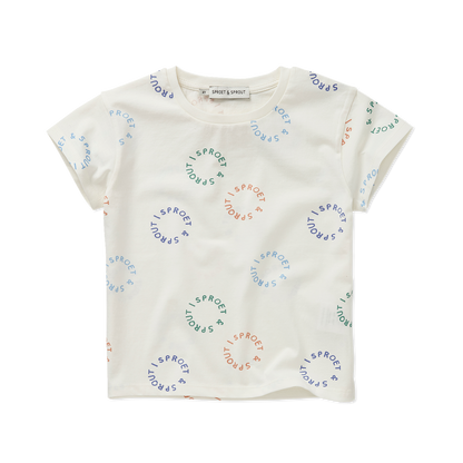 T-Shirt Sproet Print Off-White Sproet & Sprout