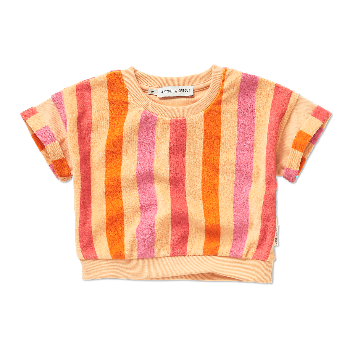 Cropped Sweatshirt Stripes Nectarine Sproet & Sprout