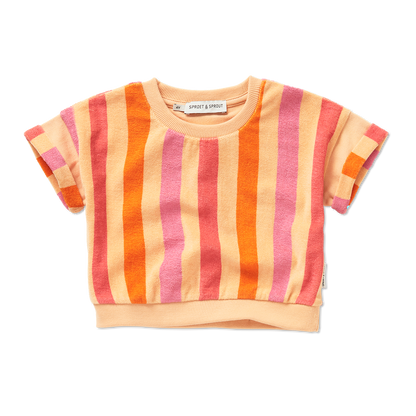 Cropped Sweatshirt Stripes Nectarine Sproet & Sprout