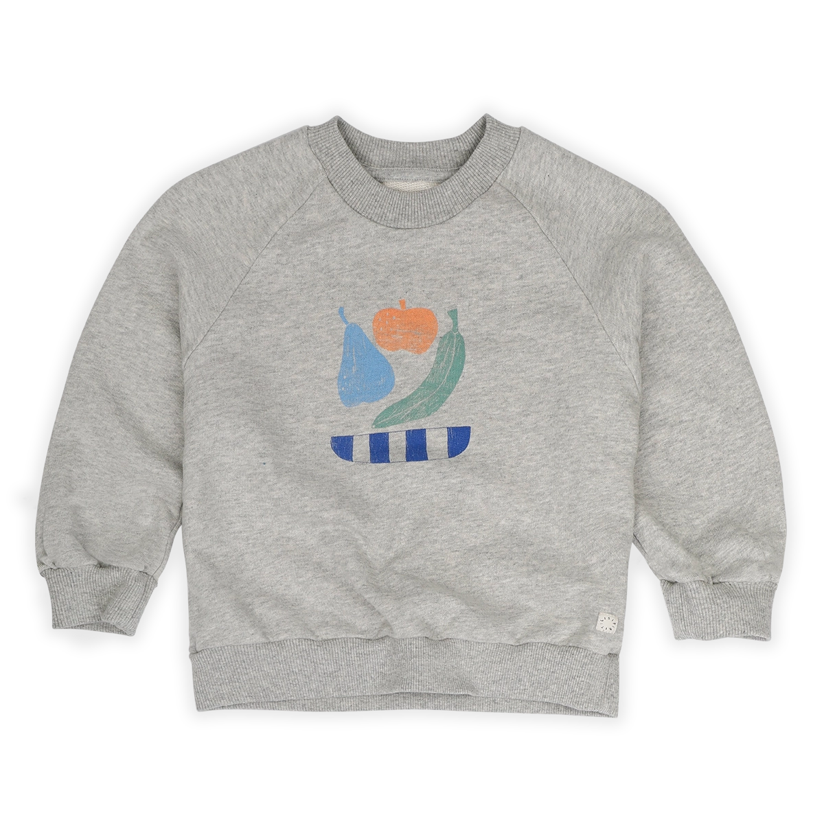 Raglan Sweatshirt Fruit Grey Melee Sproet & Sprout