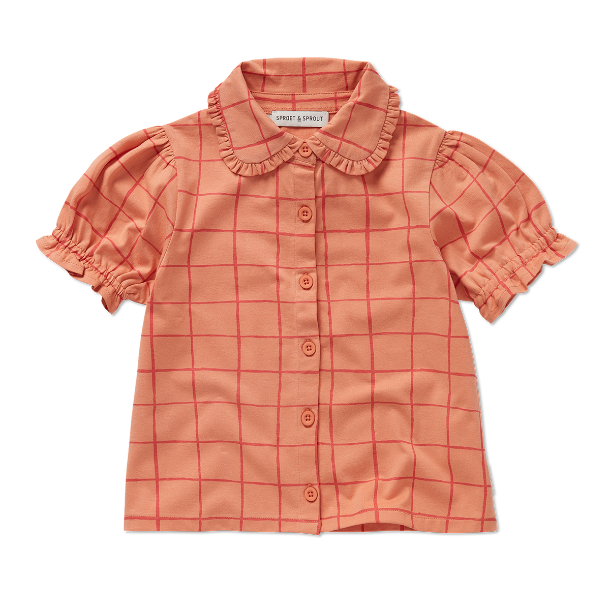 Blouse Girls Check Print Blush Sproet & Sprout
