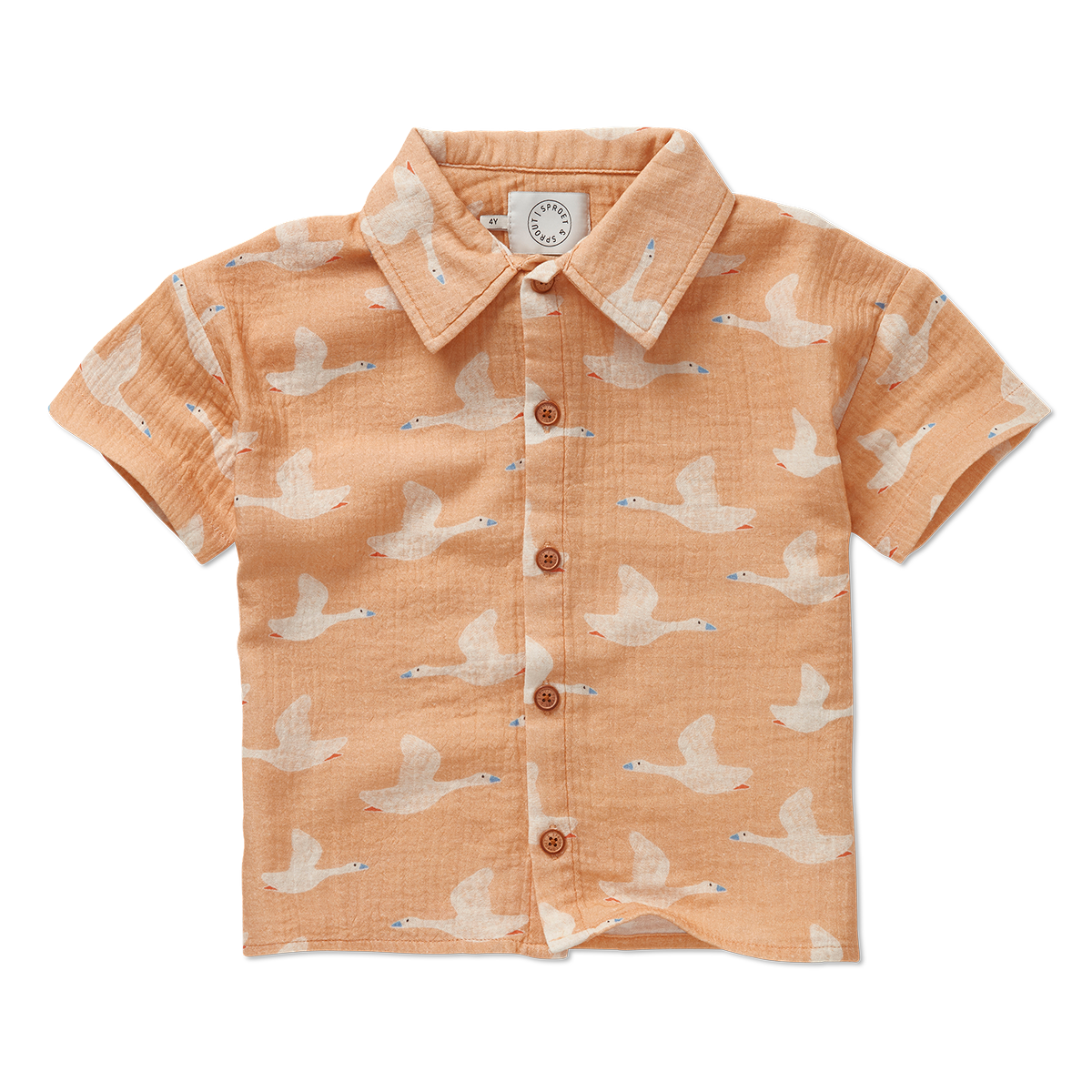 Shirt Goose Print Nectarine Sproet & Sprout