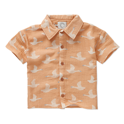 Shirt Goose Print Nectarine Sproet & Sprout