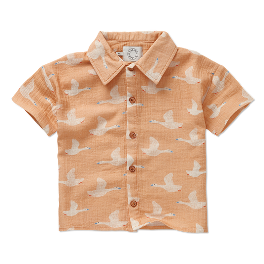Shirt Goose Print Nectarine Sproet & Sprout