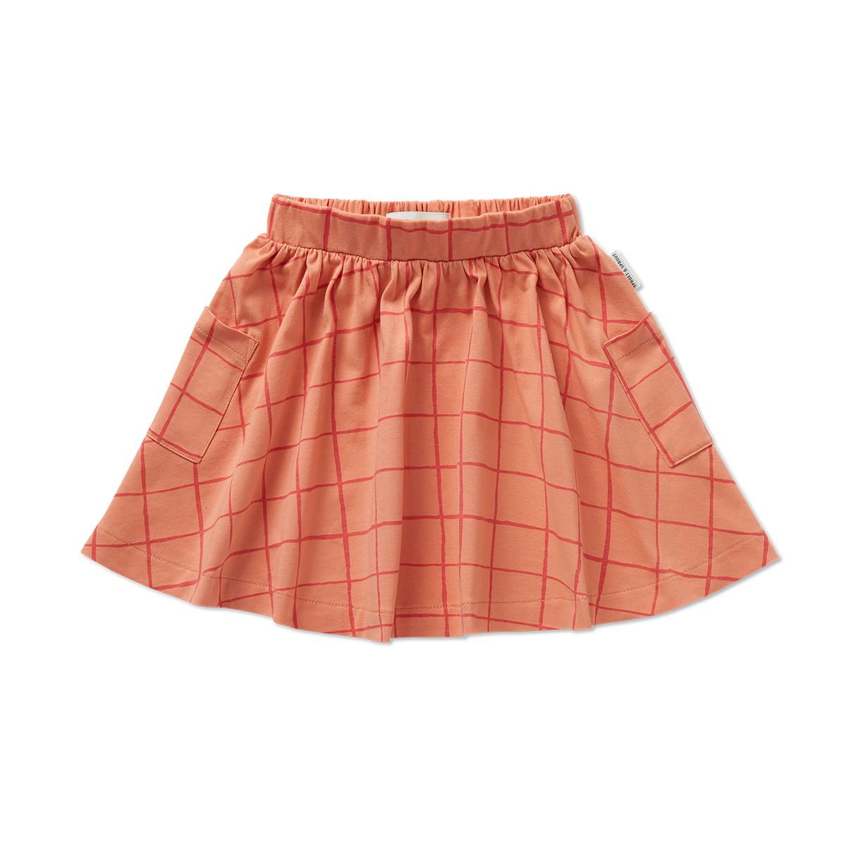 Skirt Pockets Check Print Blush Sproet & Sprout